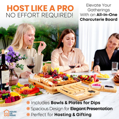 Premium Bamboo Charcuterie Board That Makes Hosting Effortless