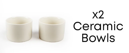 Bamboo Charcuterie Board Ceramic Bowls - 2 Replacement Bowls