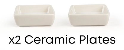 2 Replacement Square Ceramic Bowls