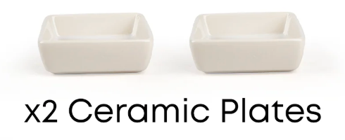 2 Replacement Square Ceramic Bowls