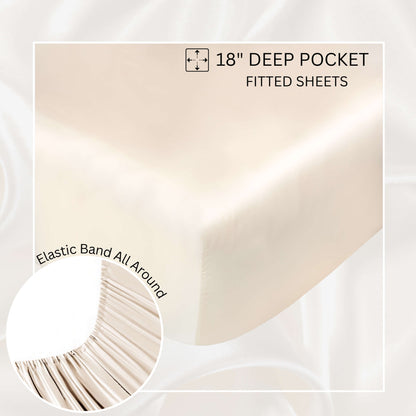 Luxury Bamboo Sheets Set – Soft, Breathable, Cooling & Hypoallergenic for Better Sleep